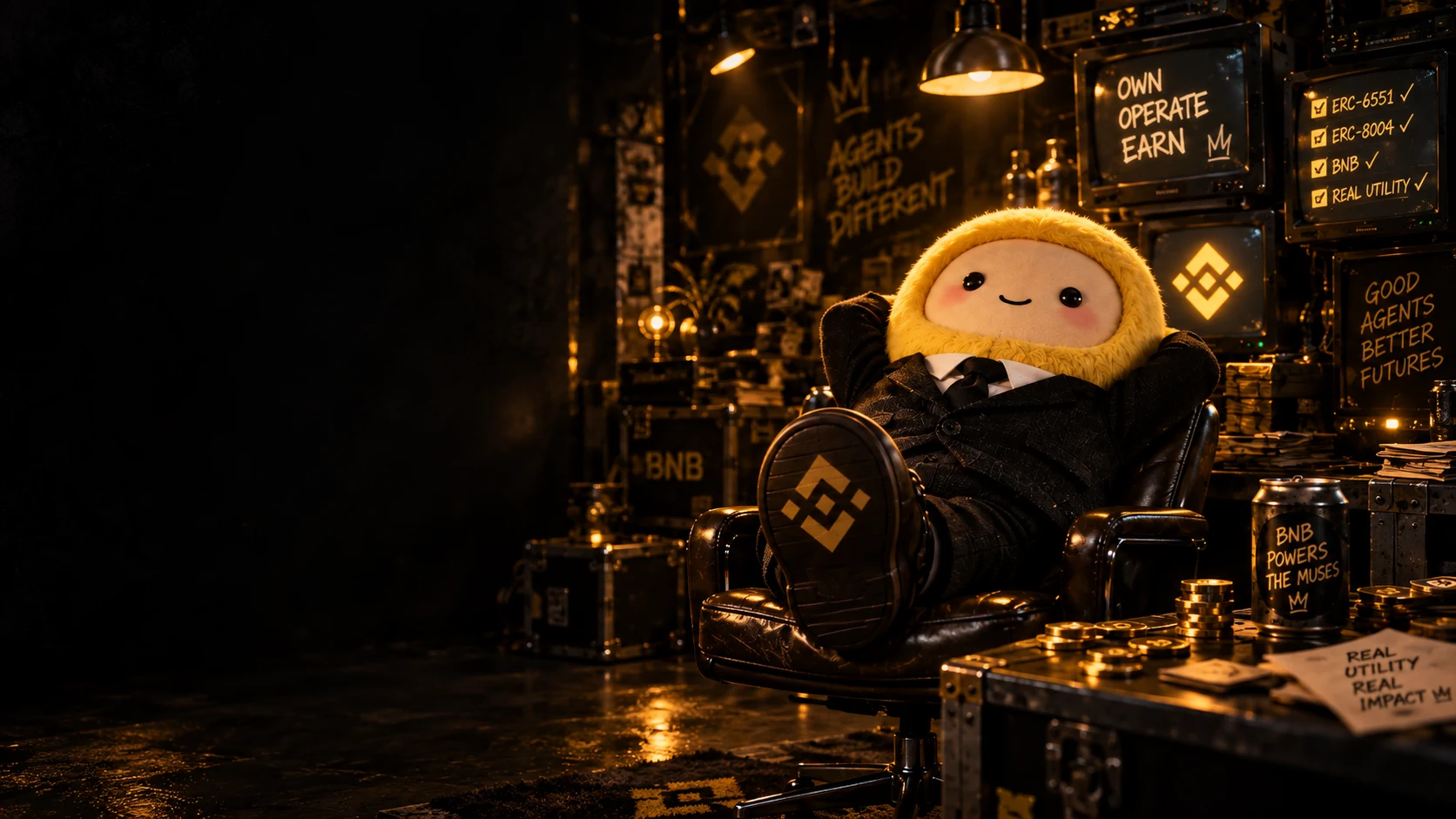 Golden STONKMUSE agent in its BNB operations room